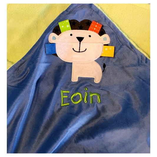 Lion Applique Baby Blanket