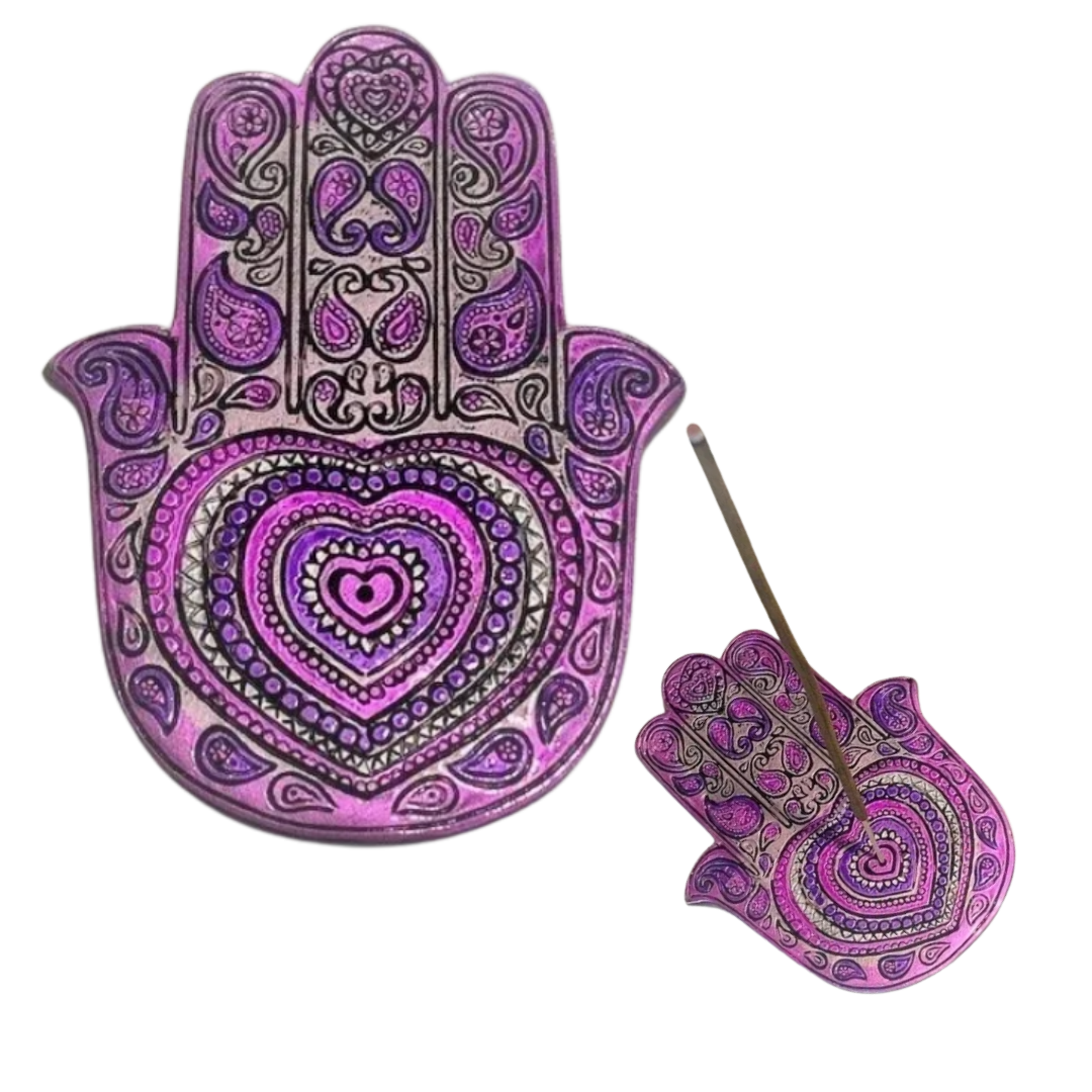 Hamsa Heart Incense Holder