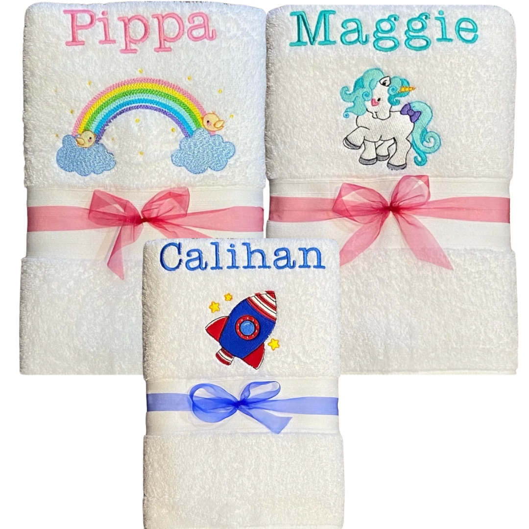 Bath Towel - Embroidered (Name & Picture)