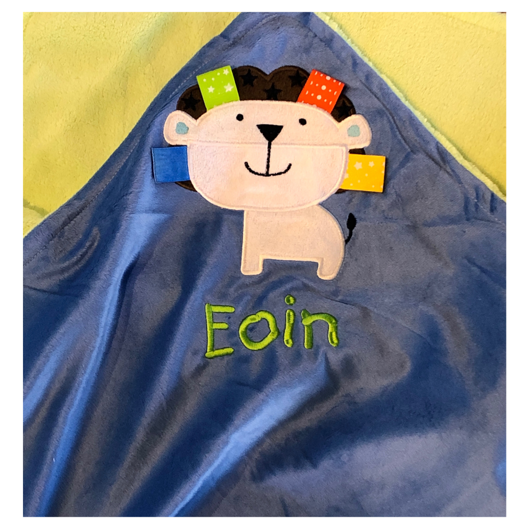 Lion Applique Baby Blanket