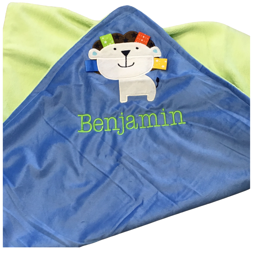 Lion Applique Baby Blanket