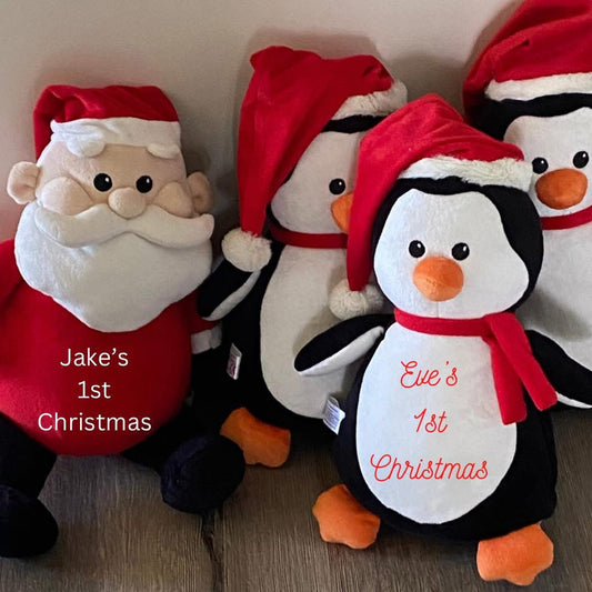 Christmas Cubbie- Santa or Penguin
