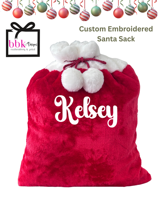 Santa Sack - Embroidered